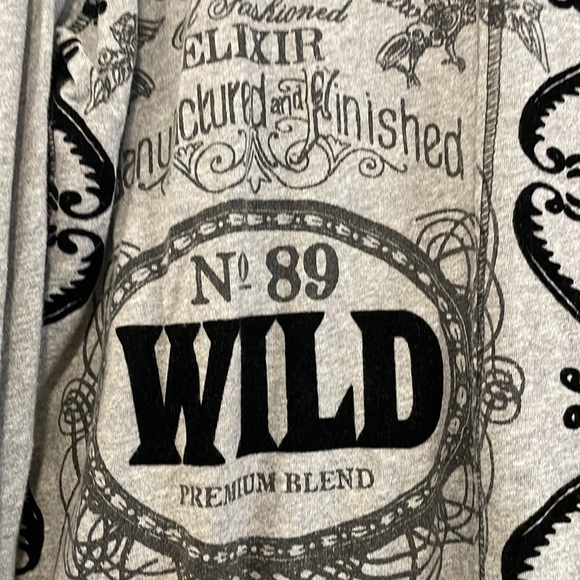 Double D Ranch Top Women Medium Grey Tunic Embellished Rattlesnake long sleeve - Picture 4 of 9